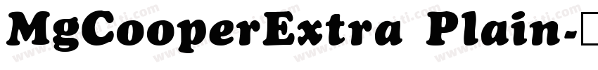 MgCooperExtra Plain字体转换